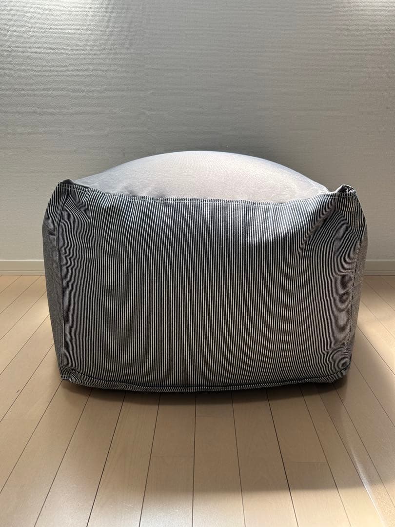無印良品 体にフィットするソファ 綿デニム ヒッコリー幅65×奥行65×高さ43