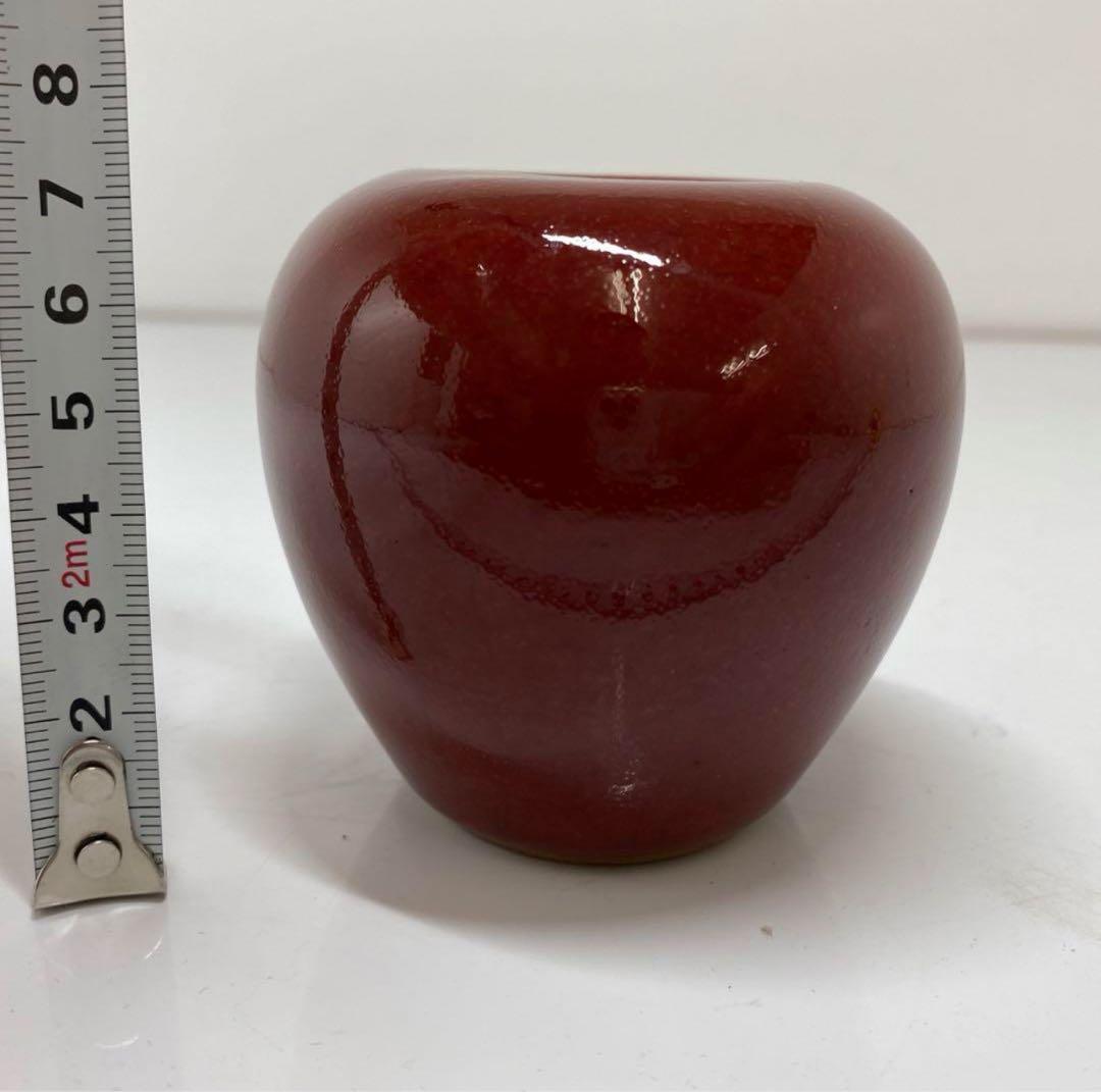 中国古玩　辰砂釉　小壺