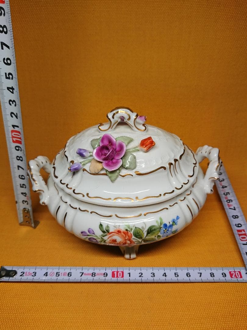 【美品】小物入れ　ヨーロッパ　陶器　置物　インテリア　工芸品　美術品　A3466