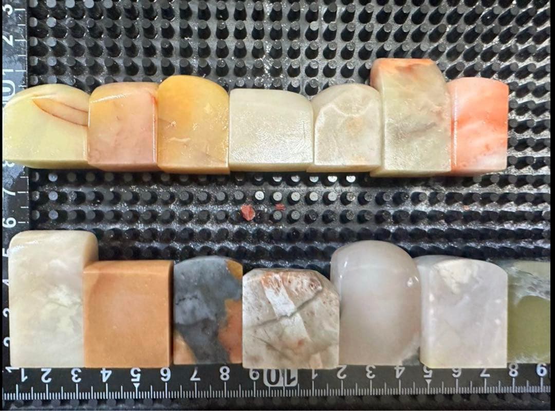 年末セール　篆刻　印材　印石　まとめ　書道　落款　遊印　17個セット　s-50