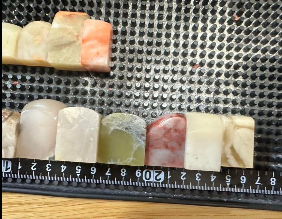 年末セール　篆刻　印材　印石　まとめ　書道　落款　遊印　17個セット　s-50