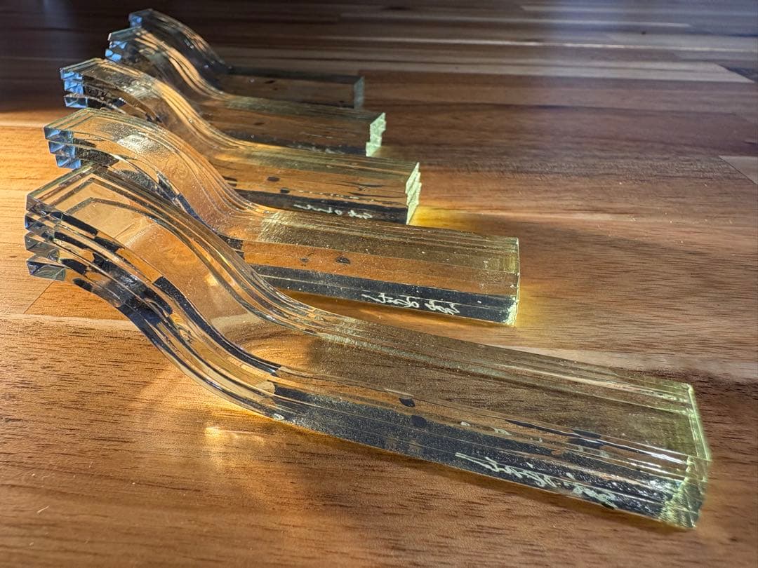 手作り積層ガラス箸置き 5個セット