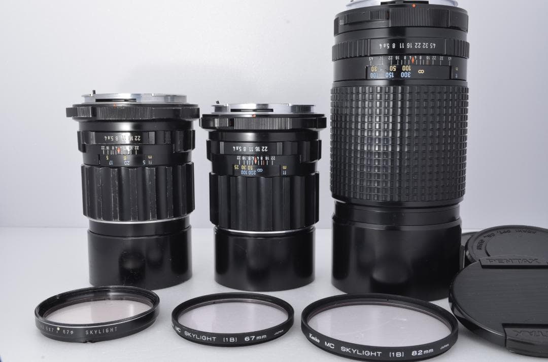 【動作美品】ASAHI PENTAX67 TTLプリズムファインダー レンズ3本