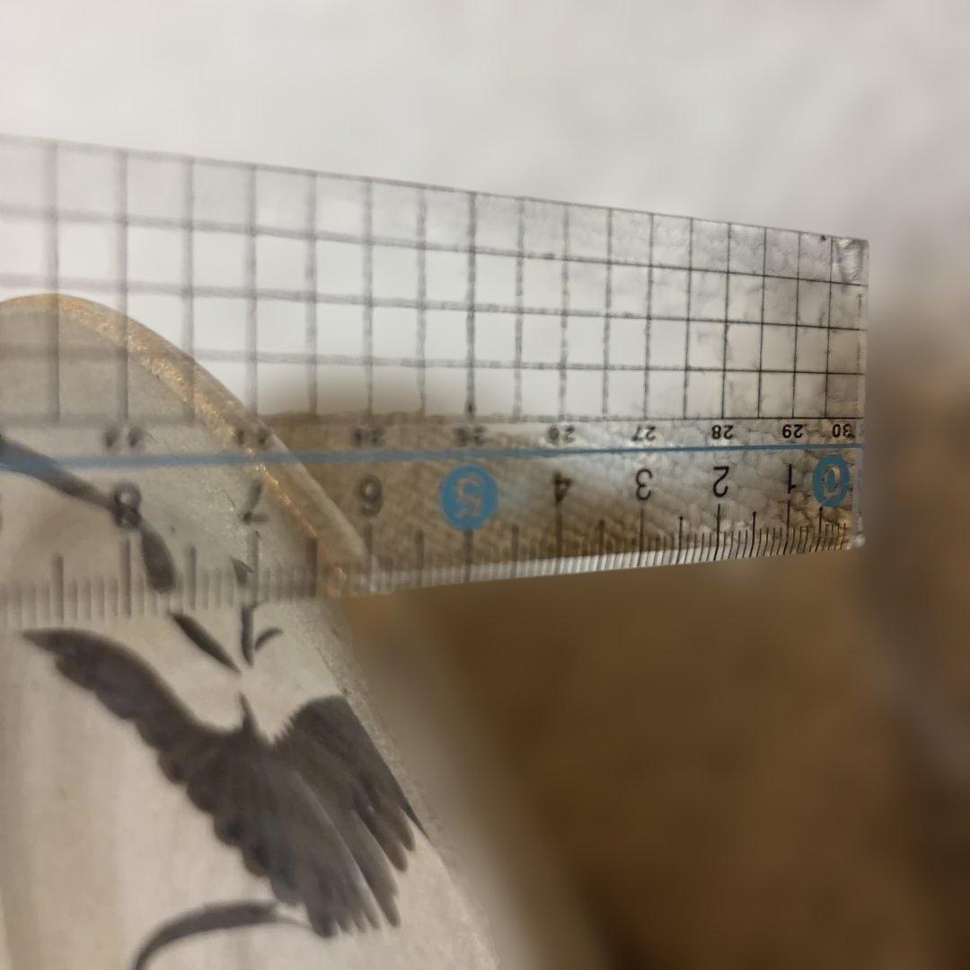 唐津焼　鳥のデザイン 陶器皿 直径約30cm