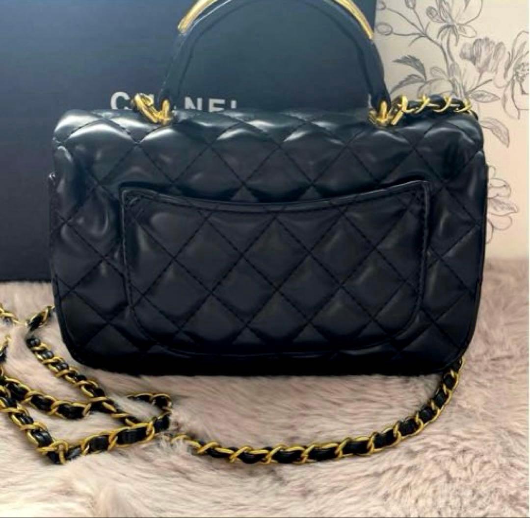 【専用購入で1000円引き】CHANEL ハンドルゴールドプレート　キルティング