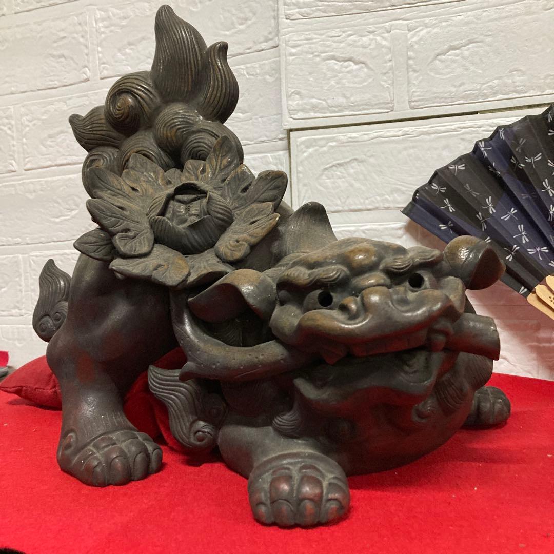 古備前骨董古美術品売約済み❣️ぷっちーにです❣️江戸期。細工物ボタン獅子。❣️