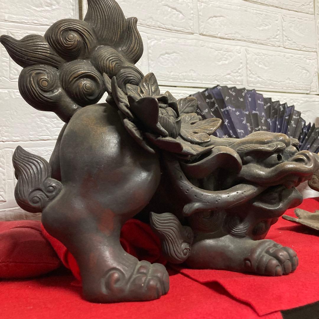 古備前骨董古美術品売約済み❣️ぷっちーにです❣️江戸期。細工物ボタン獅子。❣️