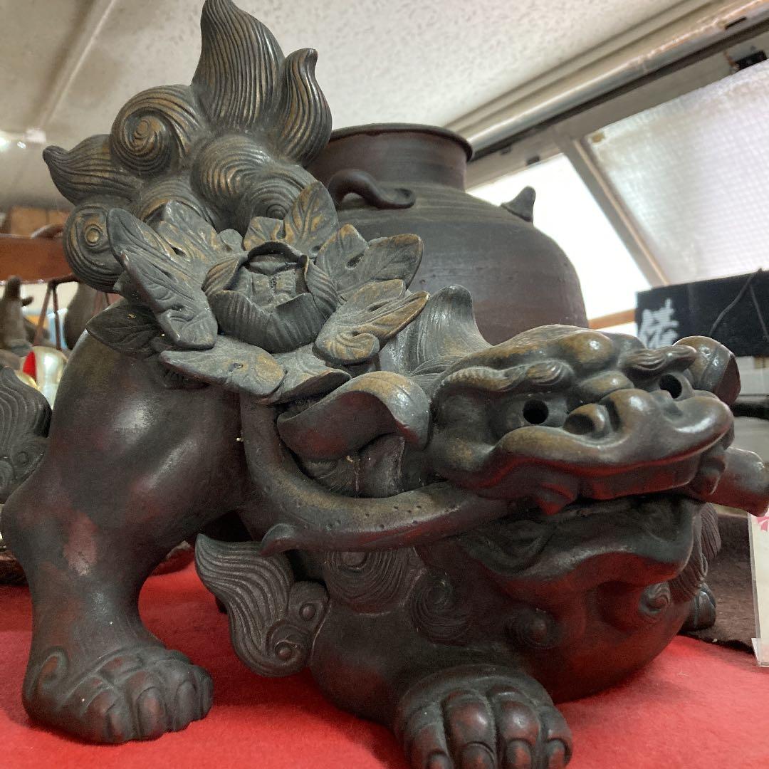 古備前骨董古美術品売約済み❣️ぷっちーにです❣️江戸期。細工物ボタン獅子。❣️