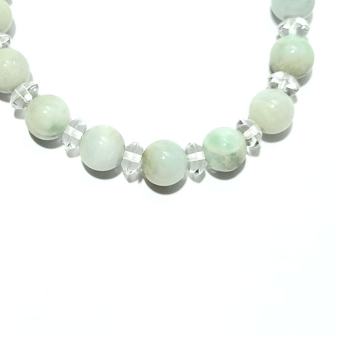 翡翠8㍉玉　サイズ15~16cm  糸魚川翡翠ブレスレットBR0057