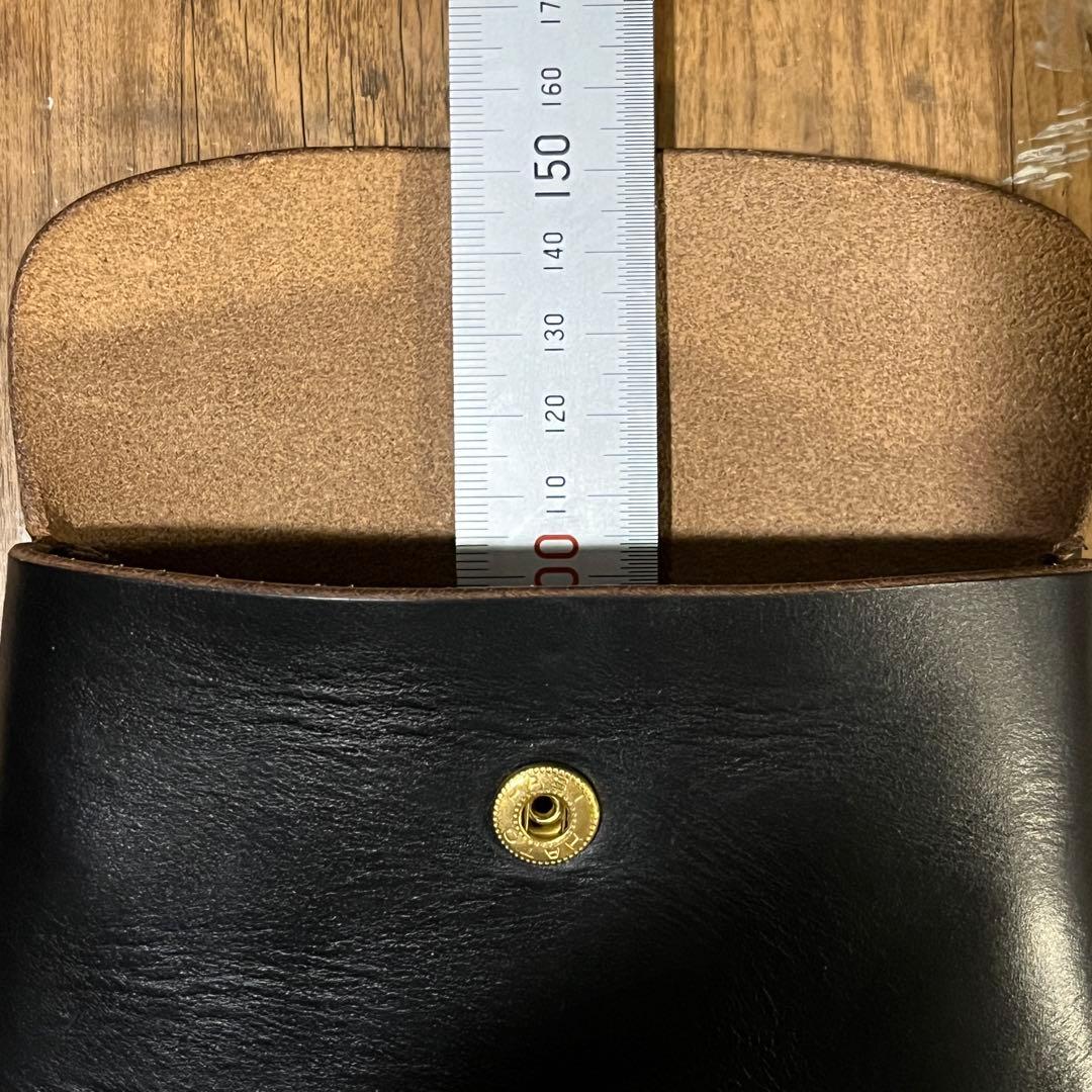 クロムエクセル ポーチ ミニマルケース レザーポーチ 黒 茶芯 Lot#374