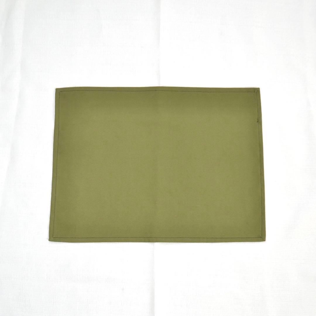 入園・入学準備6点セット　シンプル　ストライプ　カーキ　グリーン　ブラック