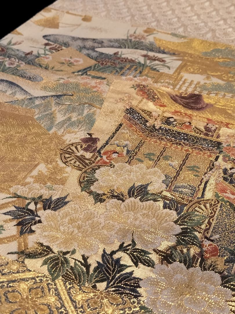 A744高級‼️ひな祭り‼️袋帯テーブルランナー2m12cm