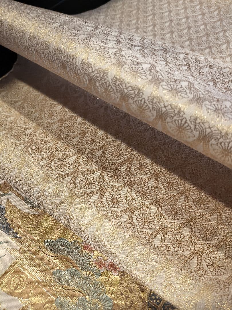 A744高級‼️ひな祭り‼️袋帯テーブルランナー2m12cm