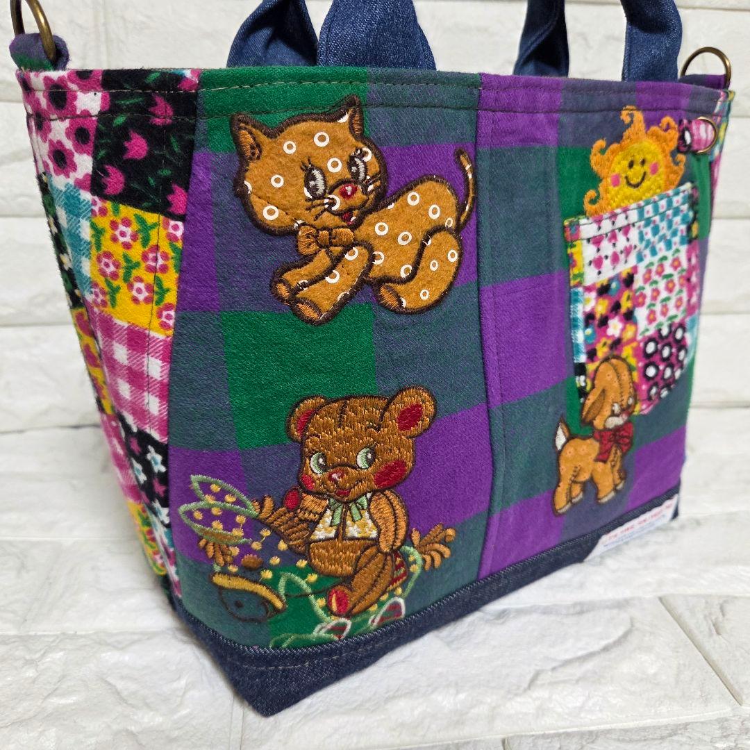 【SA様☘️専用】917 デニム＊リメイク＊刺繍＊バッグ＊トートバッグ