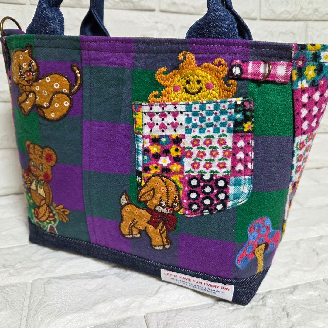 【SA様☘️専用】917 デニム＊リメイク＊刺繍＊バッグ＊トートバッグ