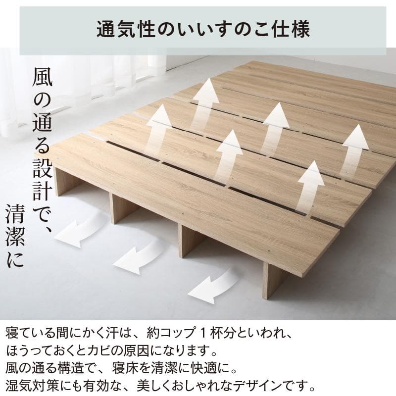 【最安値】シングルベッド 頑丈 すのこベッド ベッドフレーム単品 新品送料込