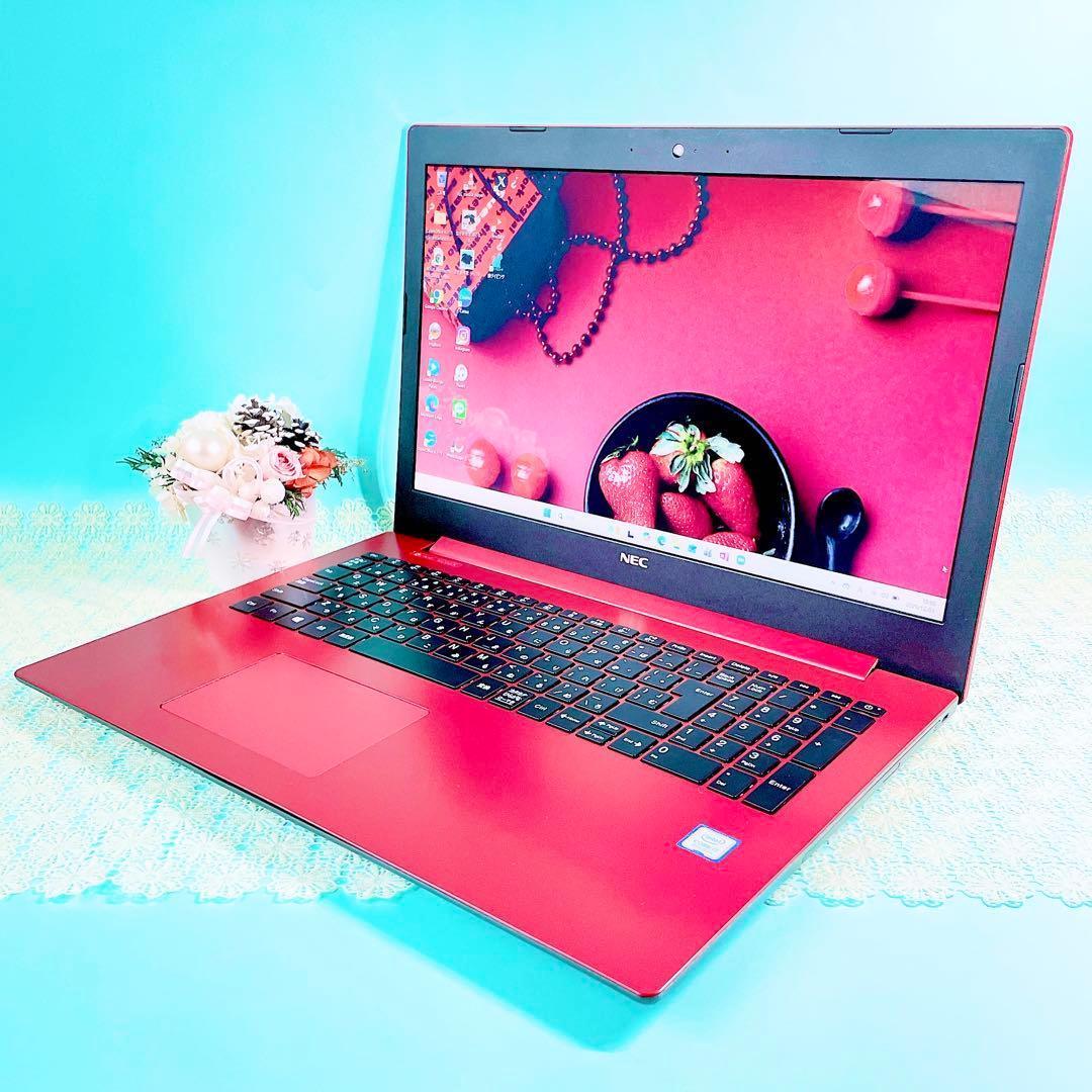 Windows11✨️大容量1TB✨️Corei7✨️薄型ノートパソコンSSDカメラ赤