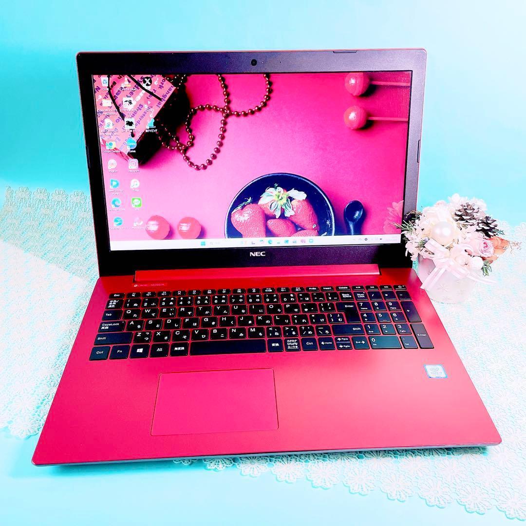 Windows11✨️大容量1TB✨️Corei7✨️薄型ノートパソコンSSDカメラ赤