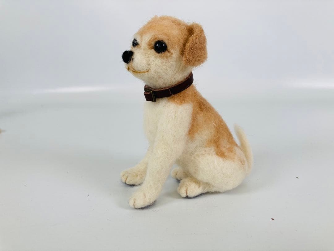 羊毛フェルト　ラブラドール　暖炉セット　美品　ハンドメイド