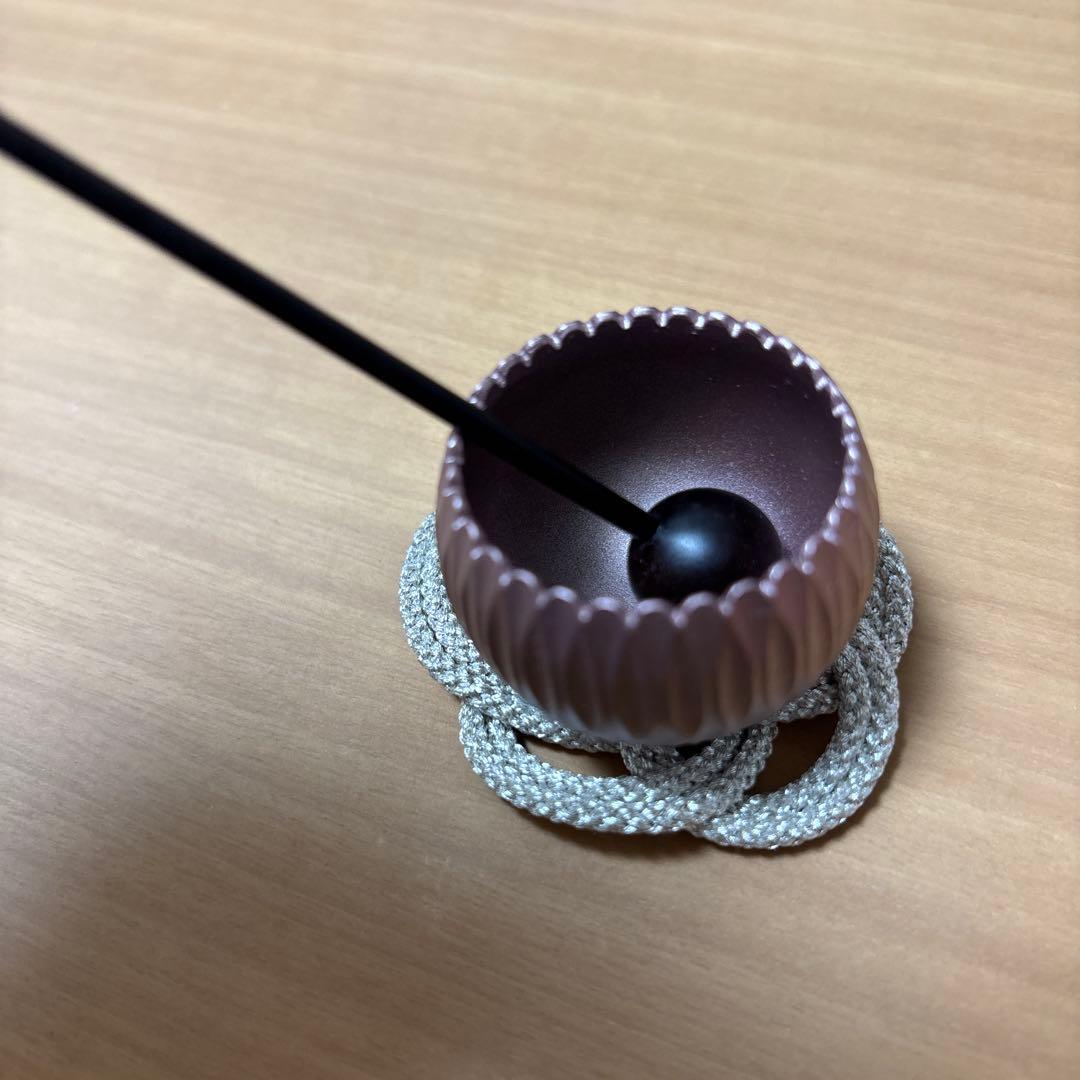 高岡銅器　卓上りん　あざみ（ピンク）