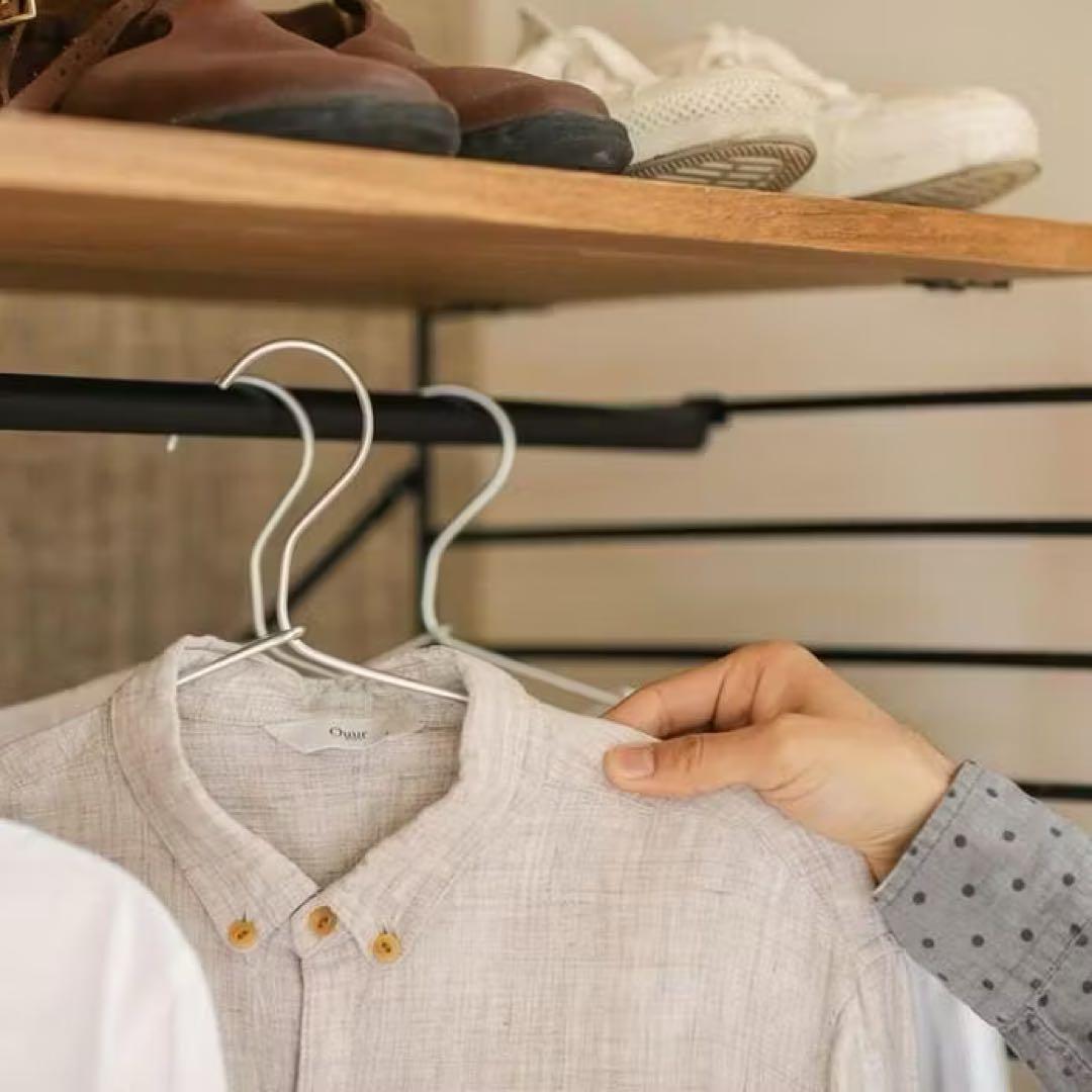 リセノ R.U.S 奥行43cm ハンガーラック ダークブラウン