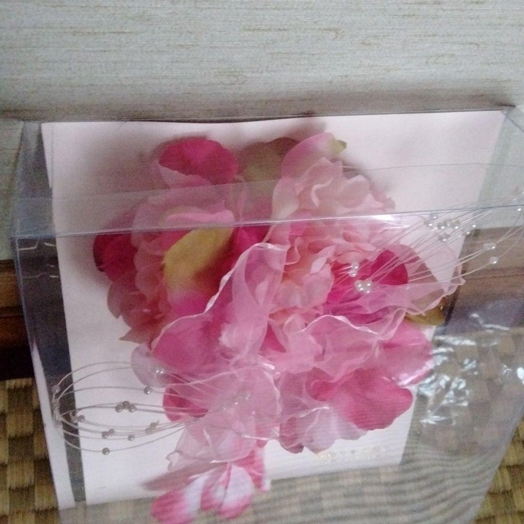 新品　京都　大きい花飾り　髪　帯飾り　着物　浴衣　アクセサリー　コサージュ　薔薇