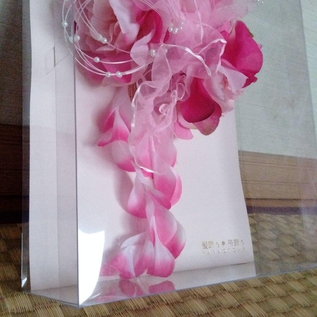 新品　京都　大きい花飾り　髪　帯飾り　着物　浴衣　アクセサリー　コサージュ　薔薇