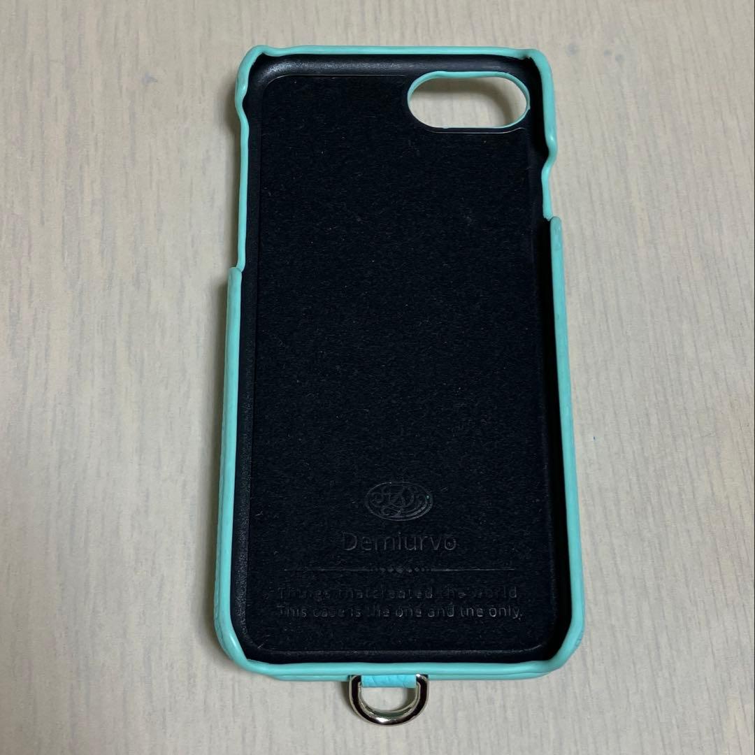 DEMIU デミュウ フランス産レザー iPhoneSE ターコイズブルー