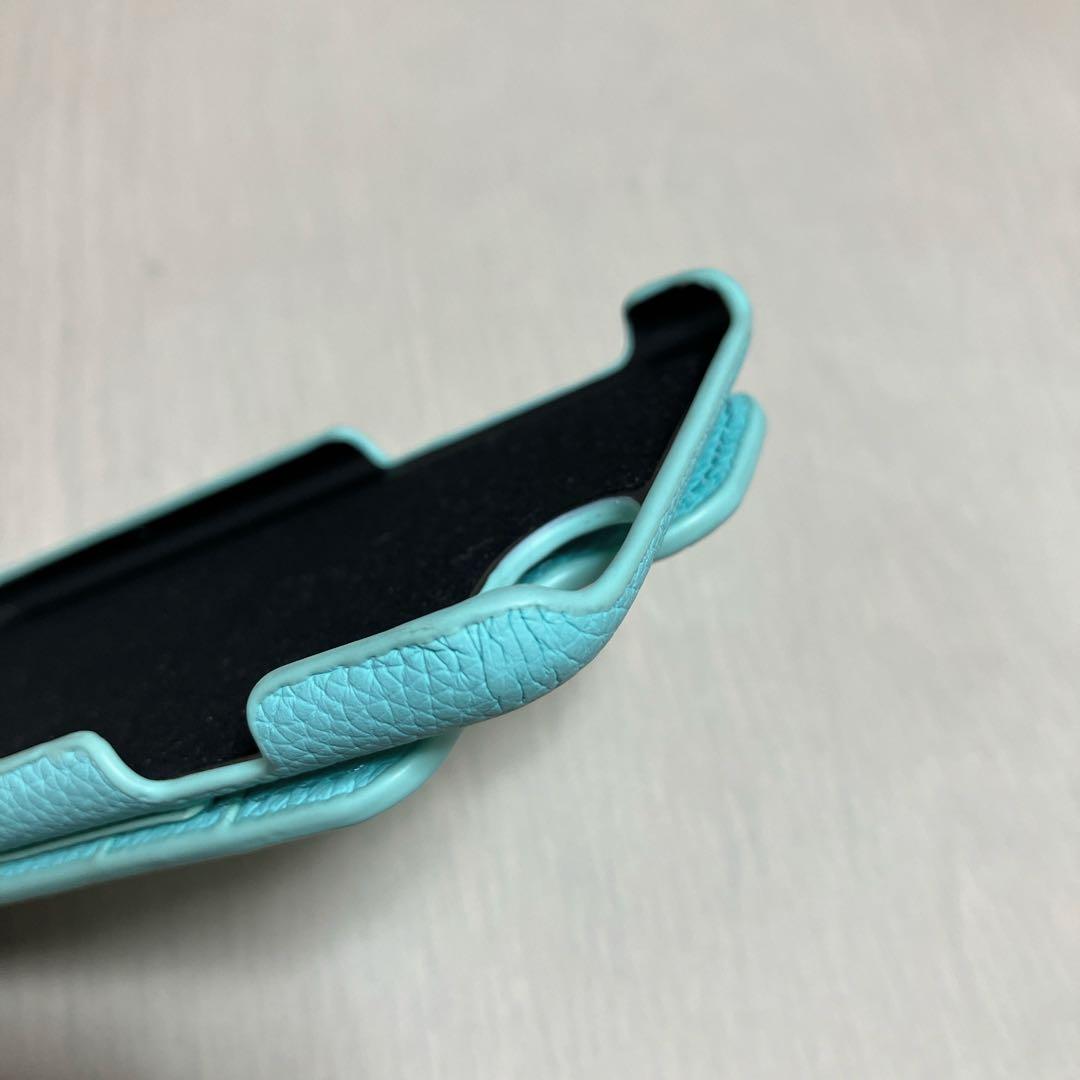 DEMIU デミュウ フランス産レザー iPhoneSE ターコイズブルー