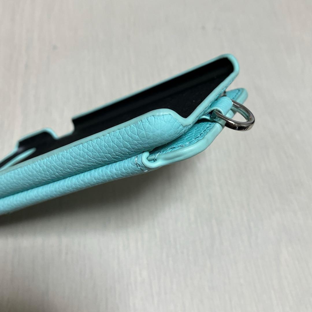 DEMIU デミュウ フランス産レザー iPhoneSE ターコイズブルー