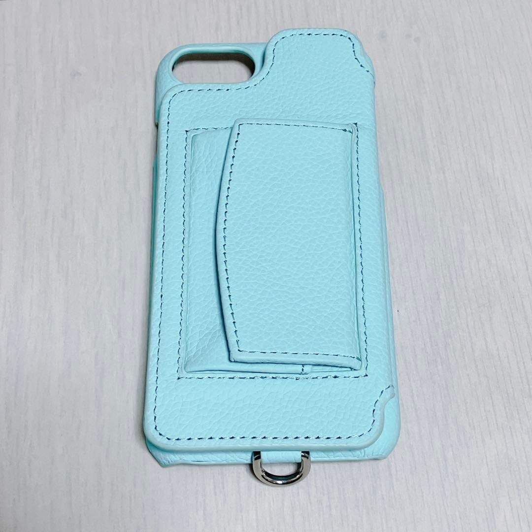 DEMIU デミュウ フランス産レザー iPhoneSE ターコイズブルー