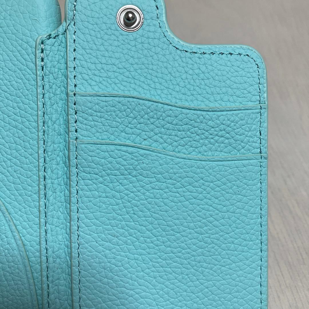 DEMIU デミュウ フランス産レザー iPhoneSE ターコイズブルー