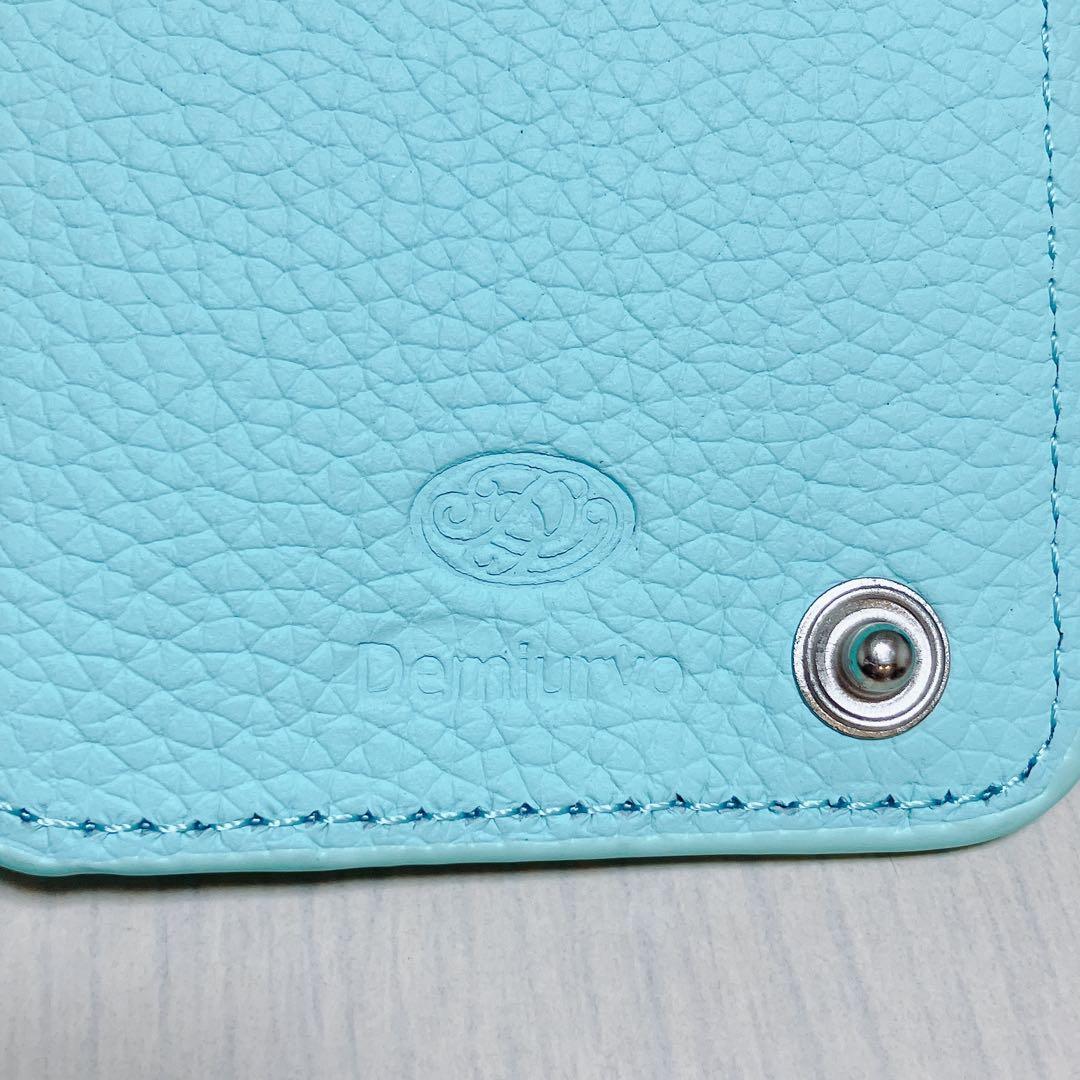DEMIU デミュウ フランス産レザー iPhoneSE ターコイズブルー