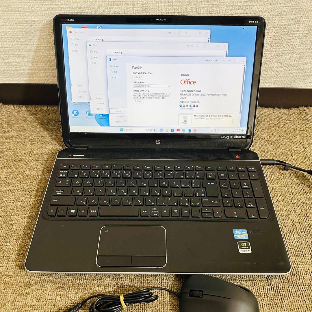 S151 HPノートパソコン i7メモリ8G高速 WEBカメラWindows11