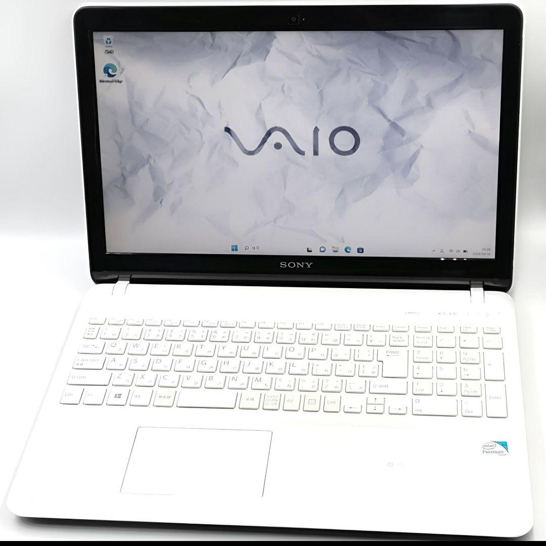 ホワイトカラー✨ Windows11 ノートパソコン SONY VAIO カメラ