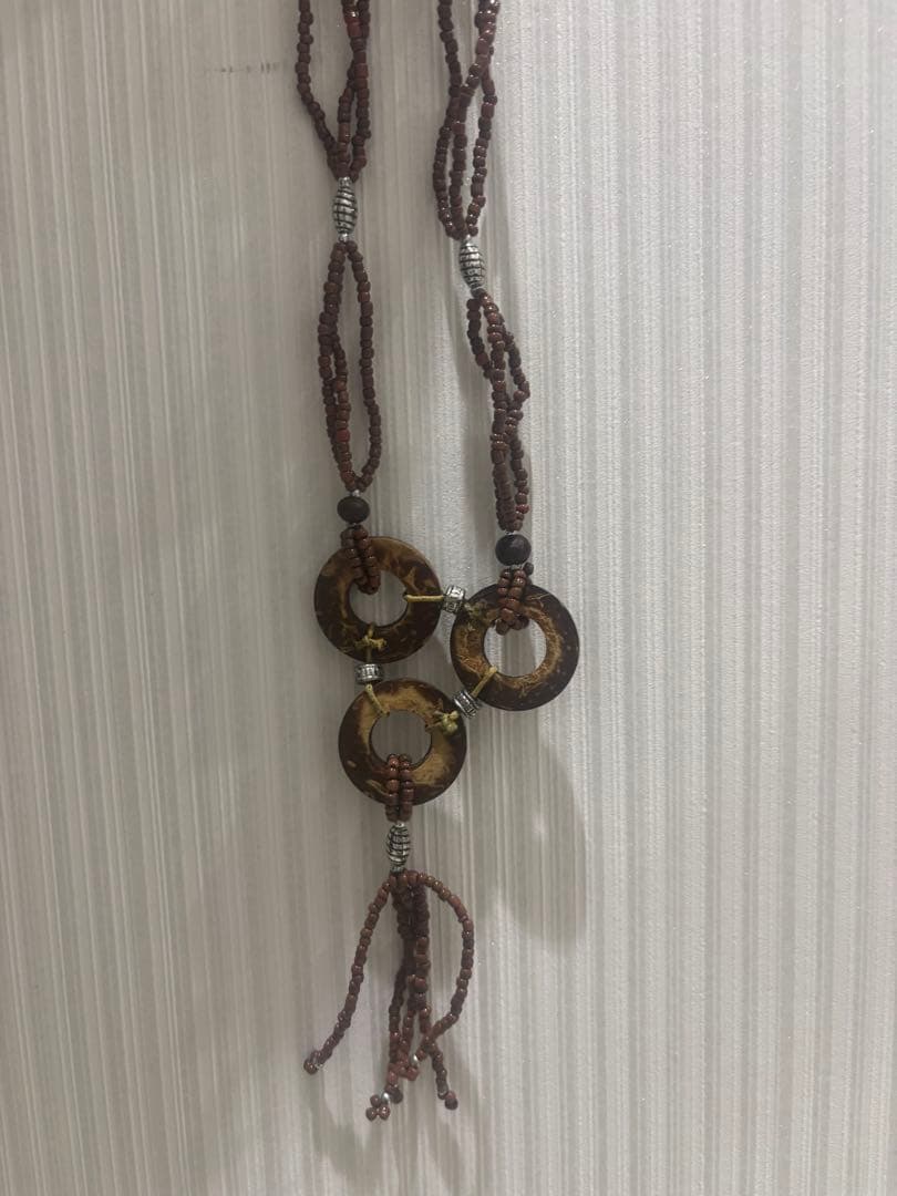 あおばくん着用 本人着用私物 ウッド エスニック ネックレス y2k グランジ