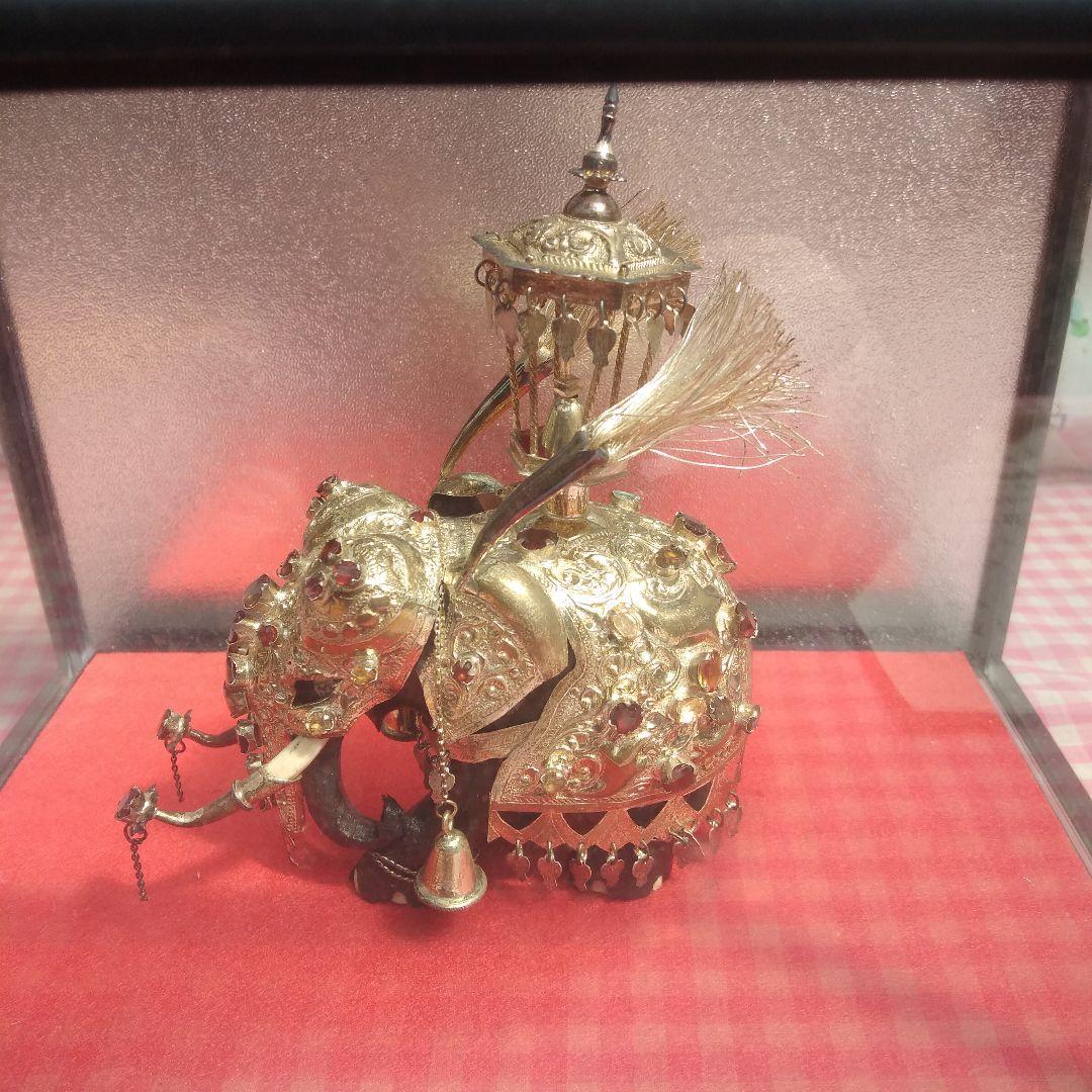 宝石細工　象置物