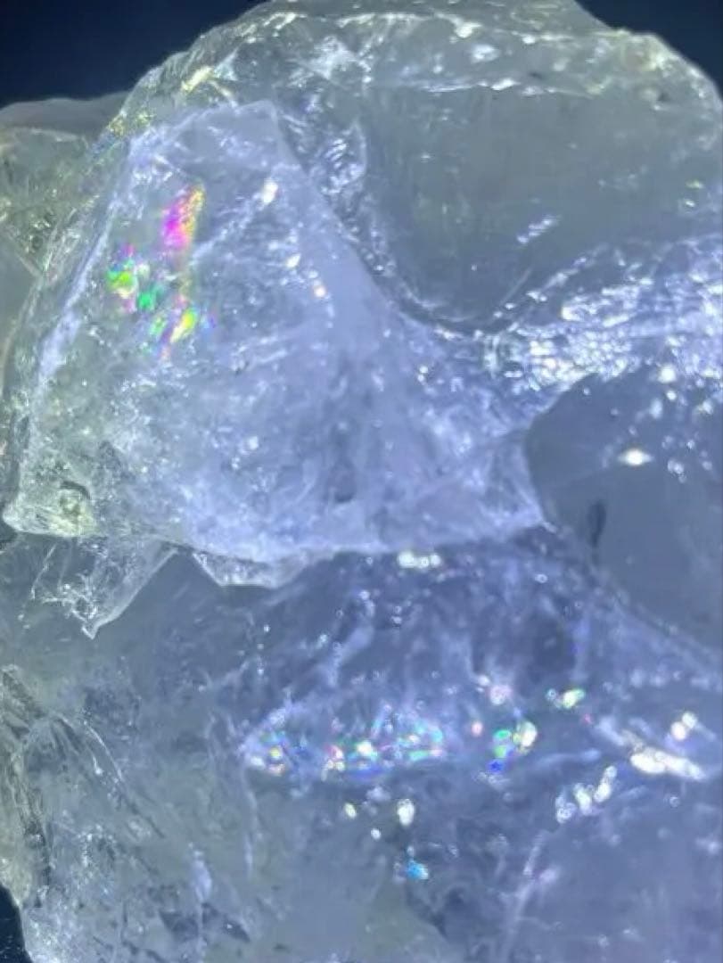 天然石　アゼツライト　虹入り 原石　希少　1125g 水晶　クォーツ