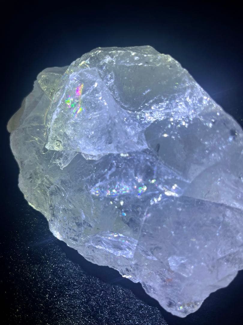 天然石　アゼツライト　虹入り 原石　希少　1125g 水晶　クォーツ