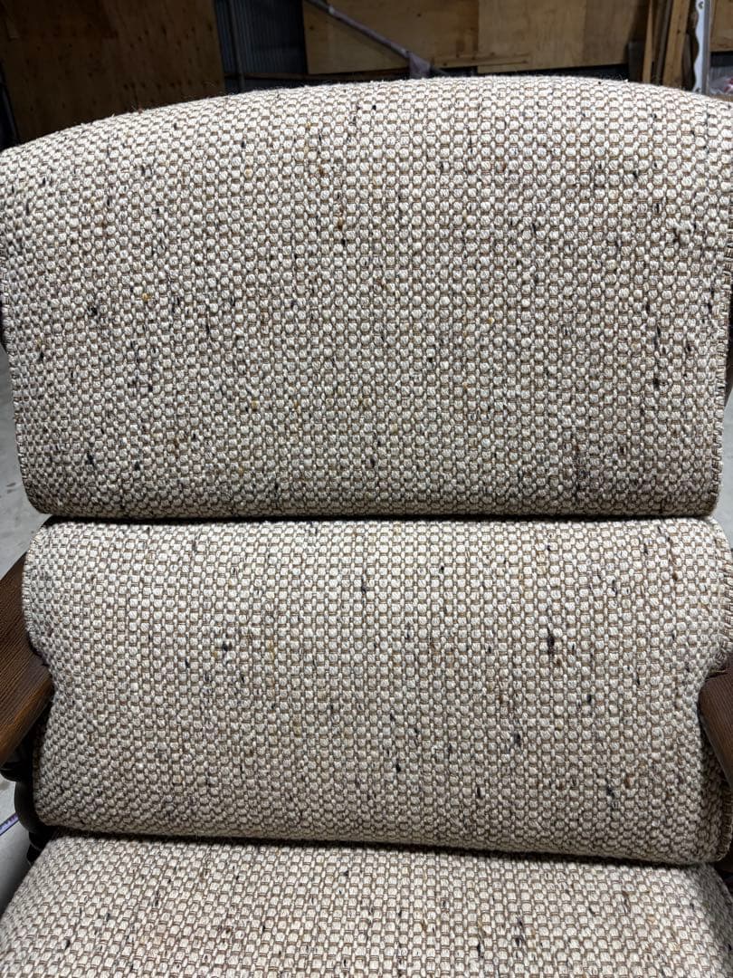 オールドカリモク　1人掛けソファ　1Pチェア　状態良好　重厚感　レトロデザイン