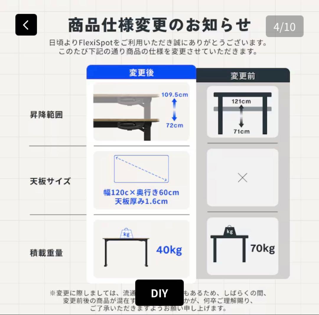 Flexispot H1WM-4824-JA スタンディングデスク