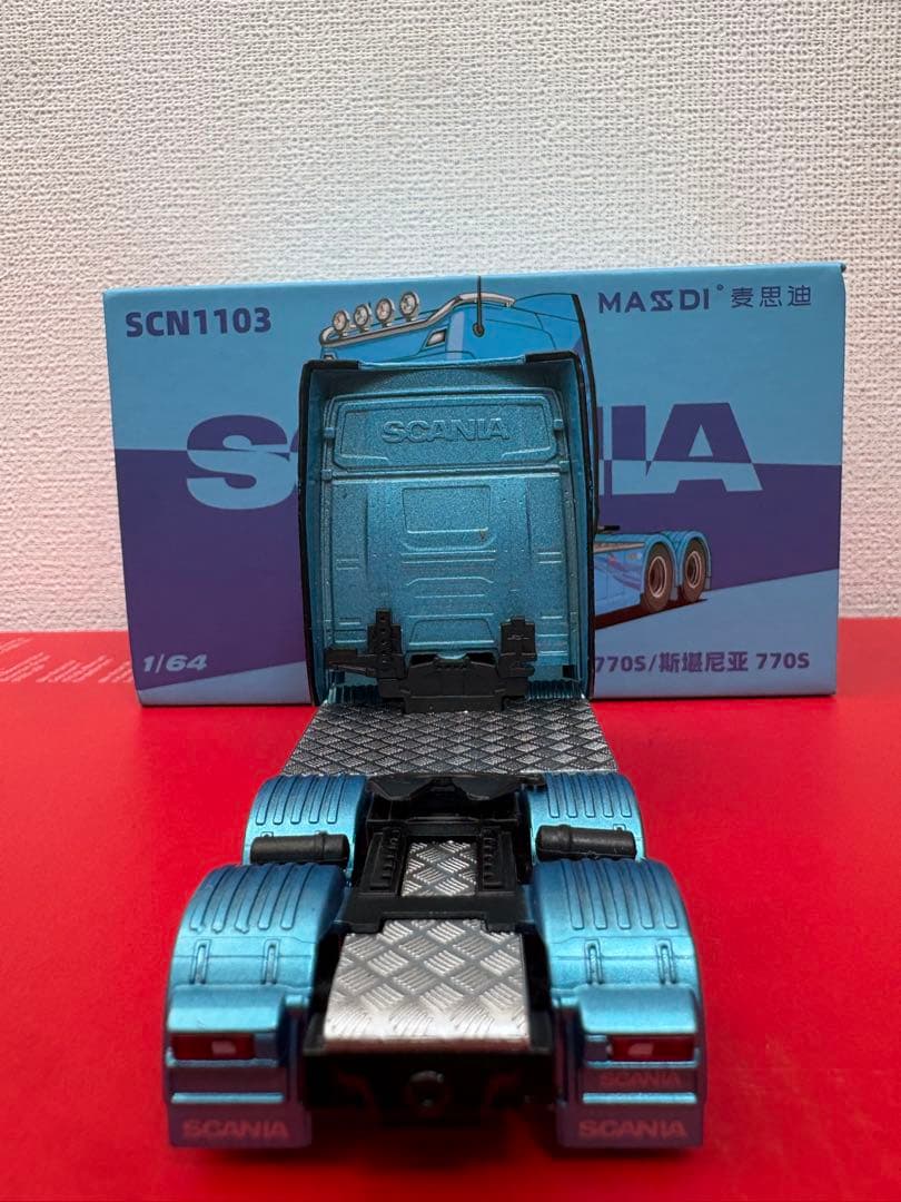 スカニア 770S ミニカー 1/64 （2デフ　ダブル引きタイプ）