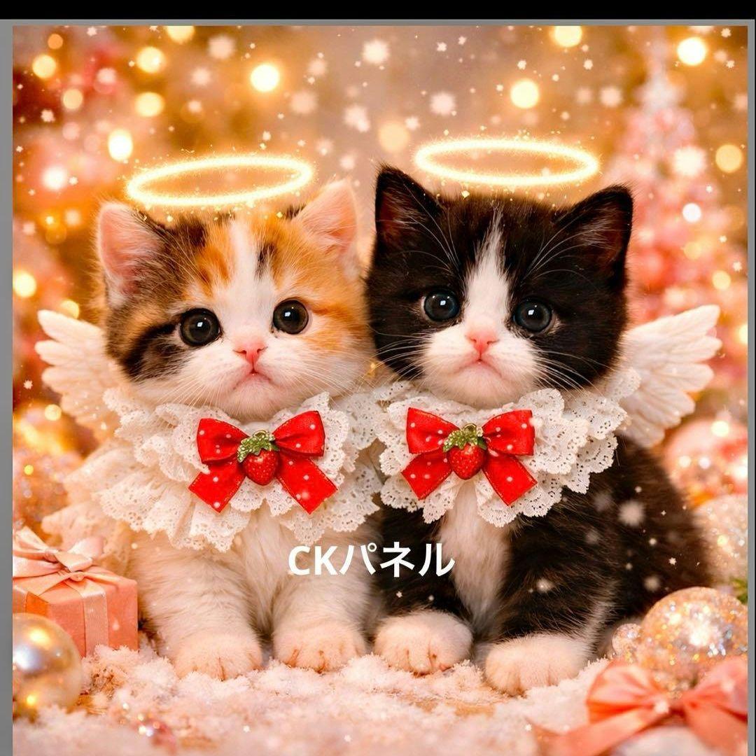 激レア天使ねこちゃんパネル生地　ハンドメイド