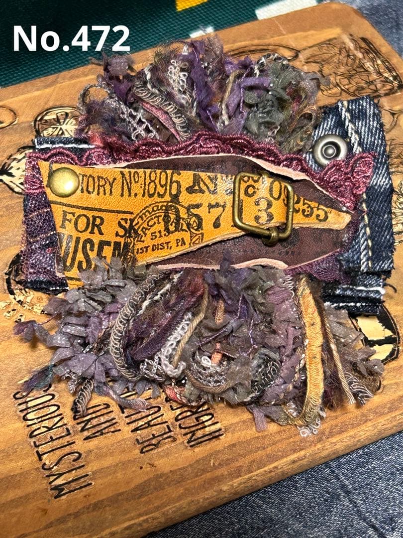 ヘアクリップ　ダークな夜　No.472