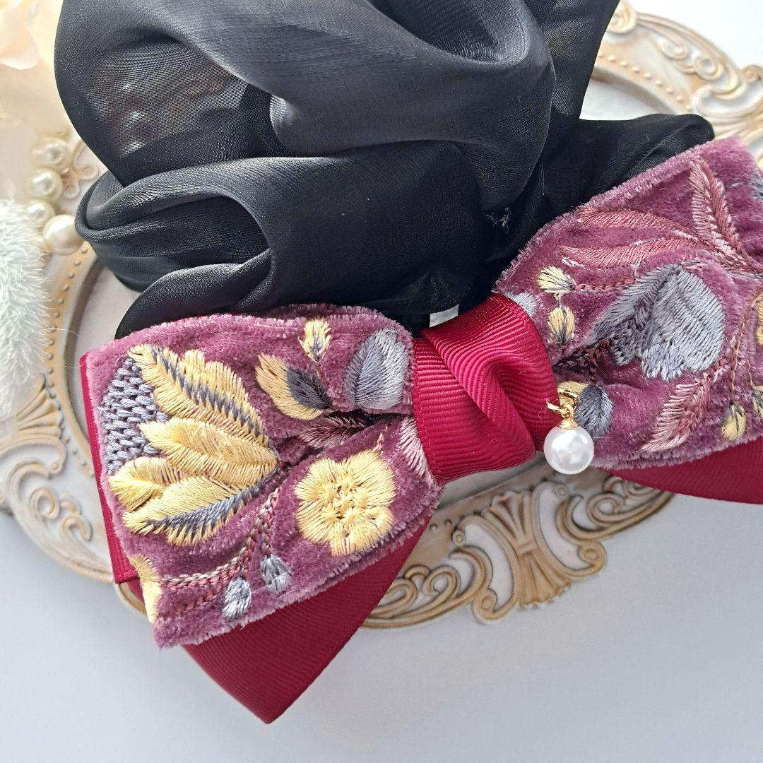 紅茶様お取引中⭐3404⭐❣️大人可愛い華やかアクセ❣️オリジナル✴インド刺繍