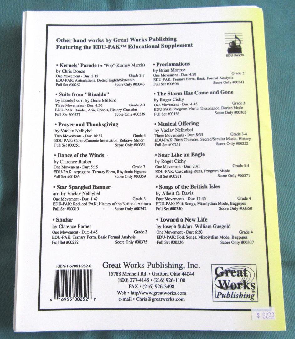 よ*し様 【新品未使用】音楽の捧げ物（J.S.バッハ／V.ネリベル）スコア＆パー