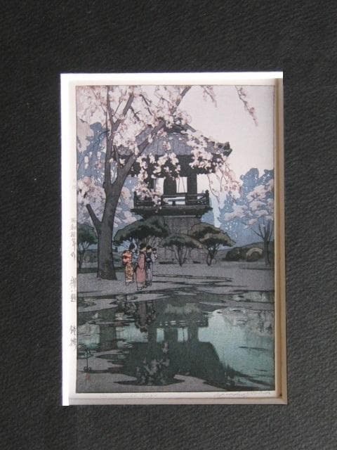 吉田博、【鐘樓】、希少な額装用画集より、美品、日本人画家、新品額装付