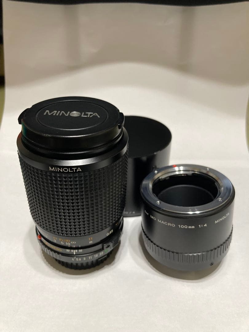 MINOLTA MD MACRO 100mm F4 ＋専用等倍中間リング セット