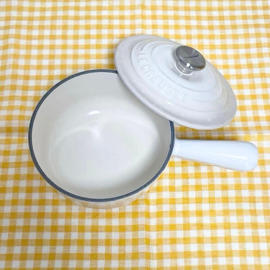 ル・クルーゼ ソースパン 16㎝ メレンゲ 手付き鍋　片手鍋　オフホワイト