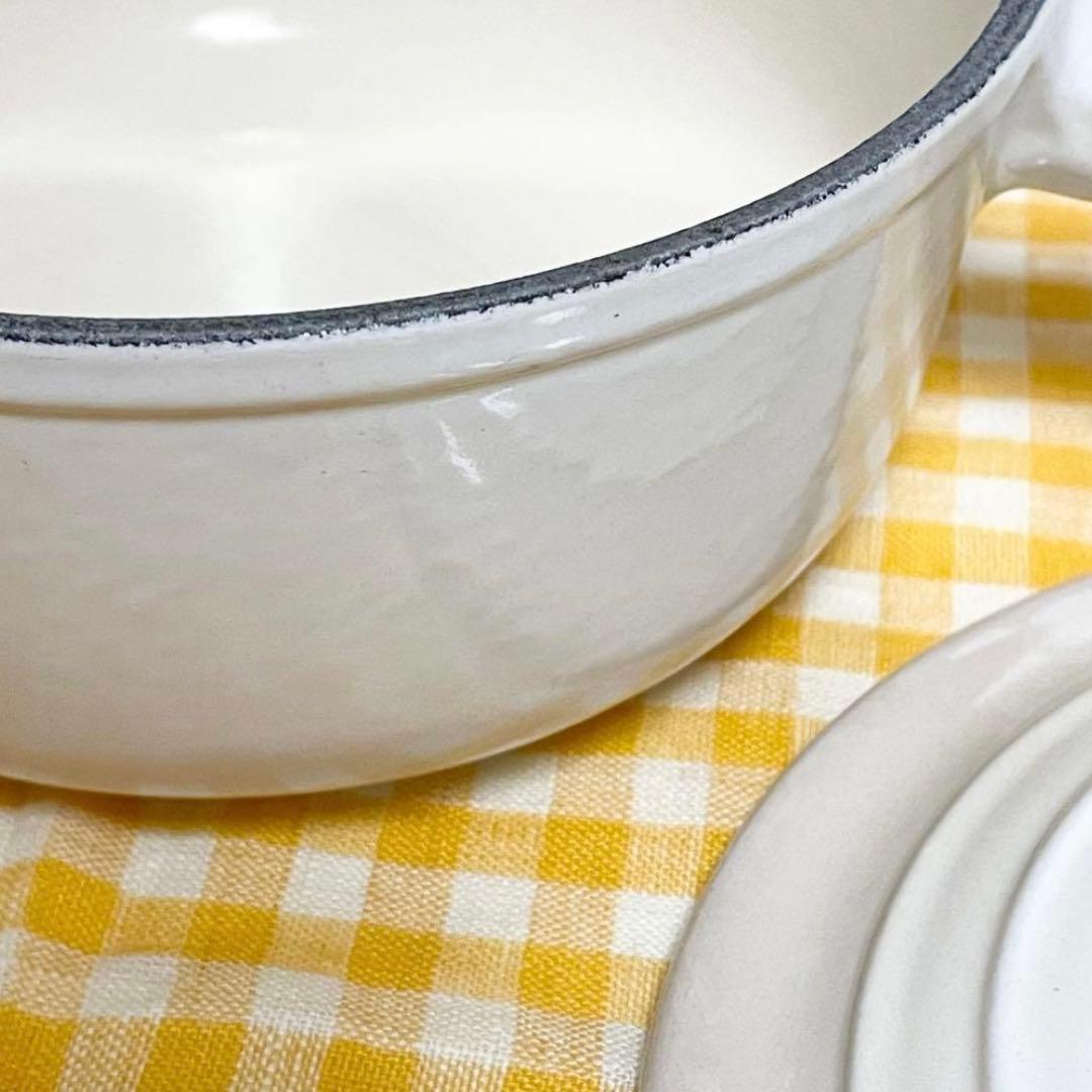 ル・クルーゼ ソースパン 16㎝ メレンゲ 手付き鍋　片手鍋　オフホワイト